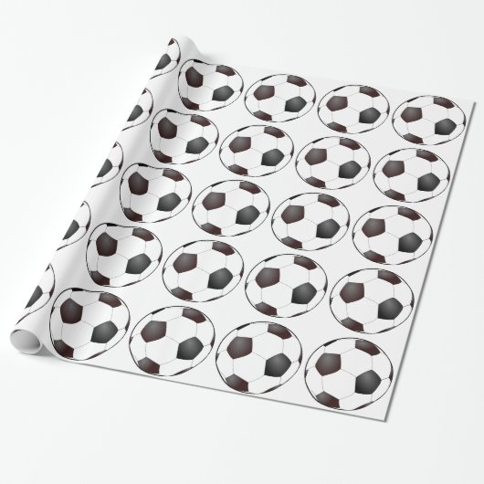 Papier Cadeau Soccer Balls (Déroulé)