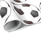 Papier Cadeau Soccer Balls (Coin rond)