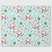 Papier Cadeau Soccer Noël cadeau de vacances (Plat)