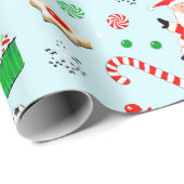 Papier Cadeau Soccer Noël cadeau de vacances (Coin rond)