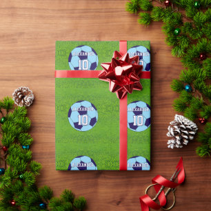 Papier Cadeau Soccer   Nom et numéro