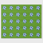 Papier Cadeau Soccer | Nom et numéro (Plat)