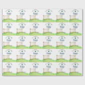 Papier Cadeau Soccer Rookie “It’s Game Time” First Birthday (Plat)