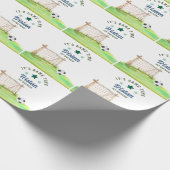 Papier Cadeau Soccer Rookie “It’s Game Time” First Birthday (Coin)