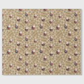 Papier Cadeau Soccer Santa on Ginger Ale Brown (Plat)