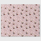 Papier Cadeau Soccer Santa on Light Pink (Plat)