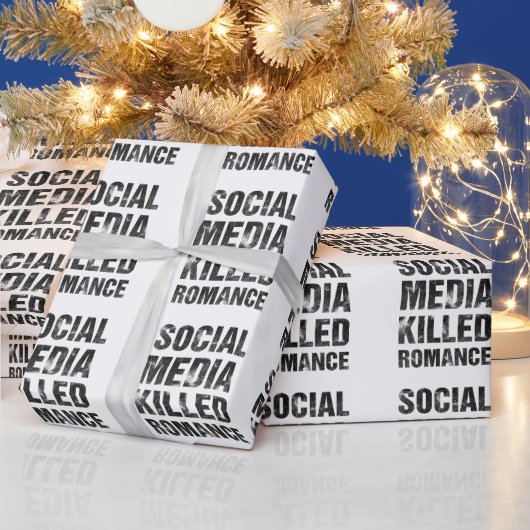 Papier Cadeau Social Media Killed Romance (Vacances)