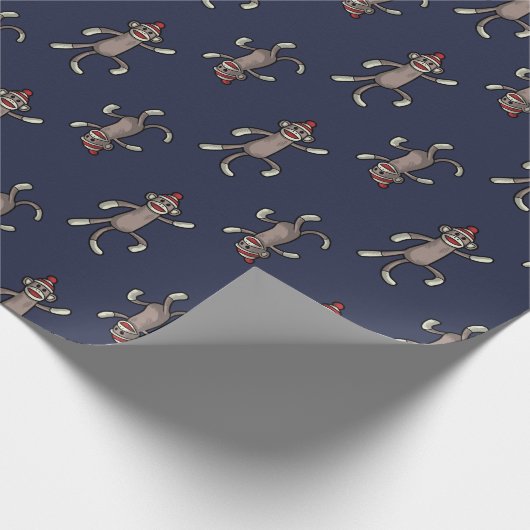 Papier Cadeau Sock Monkey | Singes dansants (Coin)
