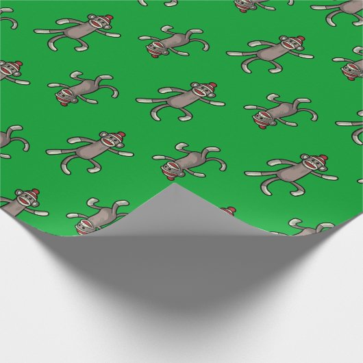Papier Cadeau Sock Monkey | Singes dansants (Coin)