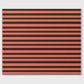 Papier Cadeau Soda Orange et Rayures Noires (Plat)