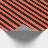 Papier Cadeau Soda Orange et Rayures Noires (Coin)
