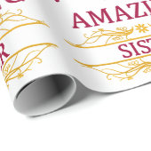Papier Cadeau Soeur extraordinaire (Coin rond)