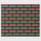 Papier Cadeau Sofia prénom Graffiti red green (Plat)