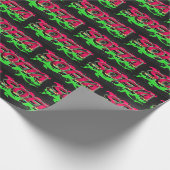 Papier Cadeau Sofia prénom Graffiti red green (Coin)