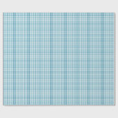 Papier Cadeau Soft Aqua Blue Plaid Pattern Background (Plat)