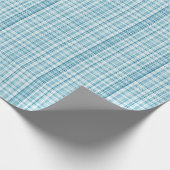 Papier Cadeau Soft Aqua Blue Plaid Pattern Background (Coin)