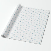 Papier Cadeau  Soft Blue Winter Christmas Watercolor Design  (Déroulé)
