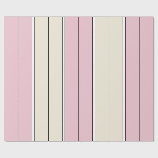 Papier Cadeau Soft Color Vertical Stripe Pattern Design (Plat)