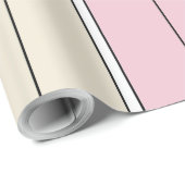Papier Cadeau Soft Color Vertical Stripe Pattern Design (Coin rond)