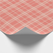 Papier Cadeau Soft Coral Plaid (Coin)