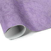 Papier Cadeau Soft Lilac Damask Art gothique Imprimer (Coin rond)