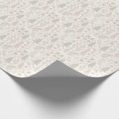 Papier Cadeau Soft Neutral Botanical Holiday Wrapping Paper (Coin)