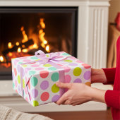 Papier Cadeau Soft Pastel Polka Dots Pattern