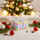 Papier Cadeau Soft Pastel Polka Dots Pattern