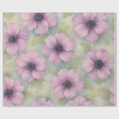 Papier Cadeau Soft Pink Botanical Floral Wrapping Paper (Plat)