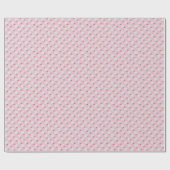 Papier Cadeau Soft Pink Daisy Checkerboard Floral Pattern (Plat)