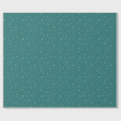 Papier Cadeau Soft Red & Green Polka Dots with Golden Hearts (Plat)