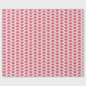 Papier Cadeau Soft Red Hearts Pattern – Romantic Christmas & Val (Plat)