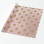 Papier Cadeau Soft Rose Pink Gold Parties scintillant Glam Parti<br><div class="desc">Papier d'emballage</div>