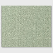 Papier Cadeau Soft Sage Green Botanical Leaf Foliage Pattern (Plat)
