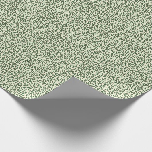Papier Cadeau Soft Sage Green Botanical Leaf Foliage Pattern (Coin)