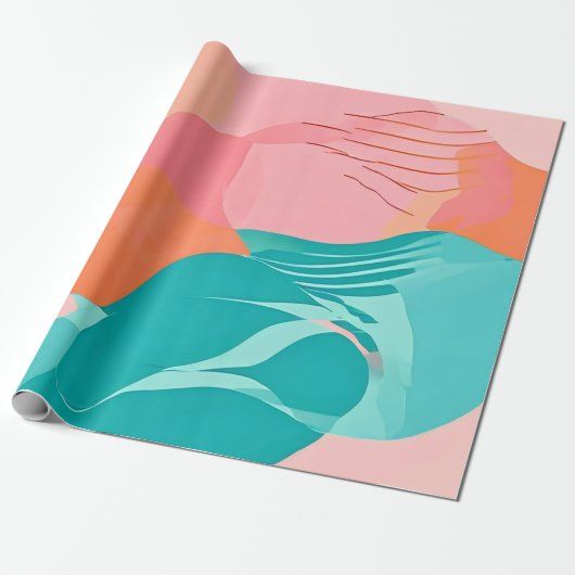 Papier Cadeau Soft Serenity : Pastel Abstracts (Déroulé)