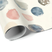 Papier Cadeau Soft Watercolor Polka Dots Wrapping Paper (Coin rond)