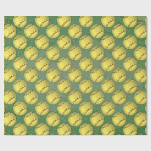 Papier Cadeau Softball motif (Plat)