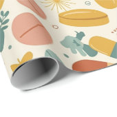 Papier Cadeau Soins de santé et pharmacie Boho Earth Capsule (Coin rond)