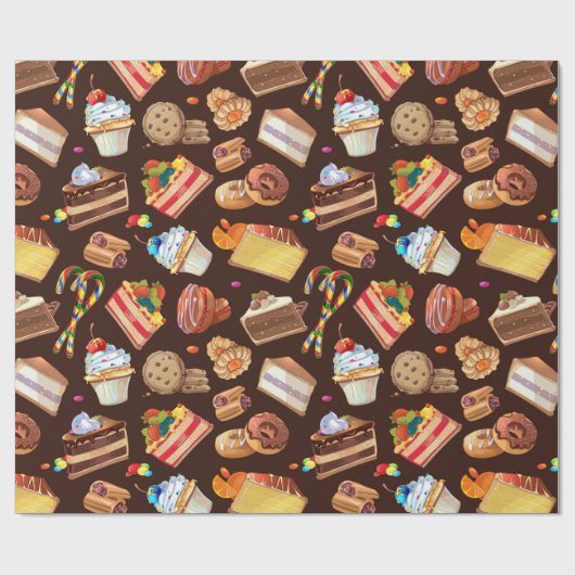 Papier Cadeau Soins sucrés (Plat)