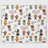 Papier Cadeau Soirée Costume d'Halloween pour les petits (Plat)