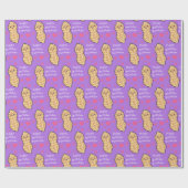 Papier Cadeau Soirée d'anniversaire d'arachide mignonette enfant (Plat)