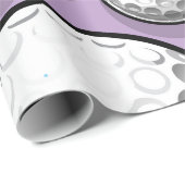 Papier Cadeau Soirée de Golf Violette (Coin rond)
