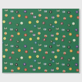 Papier Cadeau Soirée de Jeux Billard Anniversaire Requin de Pisc (Plat)