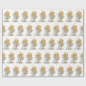 Papier Cadeau Soirée de Noël Angel rétro carrelée (Plat)