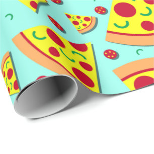 Papier Cadeau Soirée de style Emoji tendance Pizza Slice Teenage