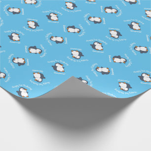 Papier Cadeau Soirée des Anniversaires de enfants hivernaux de