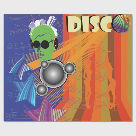 Papier Cadeau Soirée disco (Plat)