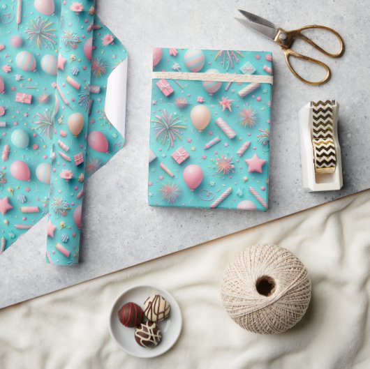 Papier Cadeau Soirée en bleu (Artisanat)