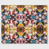 Papier Cadeau Soirée festive de Père Noël salée avec Noël (Plat)